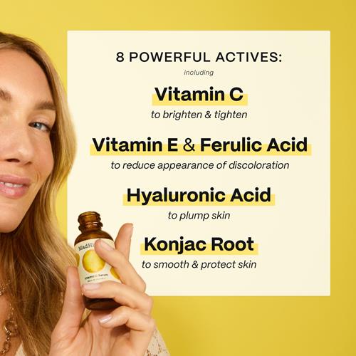 Mad Hippie Vitamin C Serum – Brightening Serum With Hyaluronic Acid, Ferulic Acid, Vitamin E